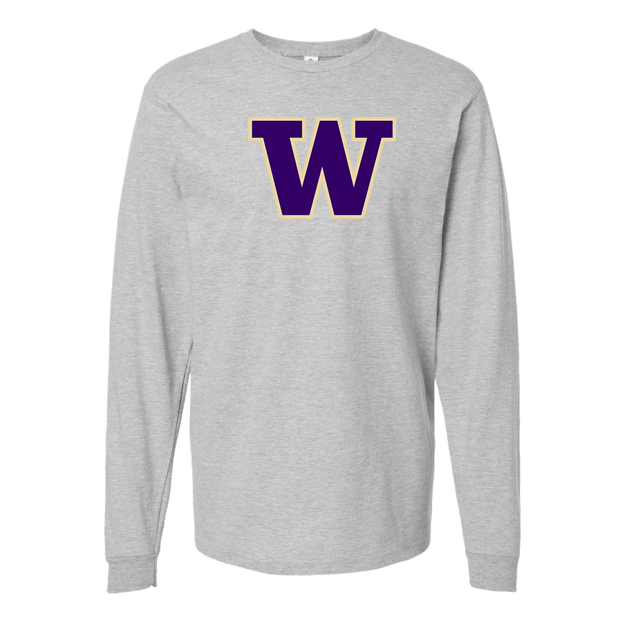 Men's Washington Huskies Cotton Long Sleeve T-Shirt