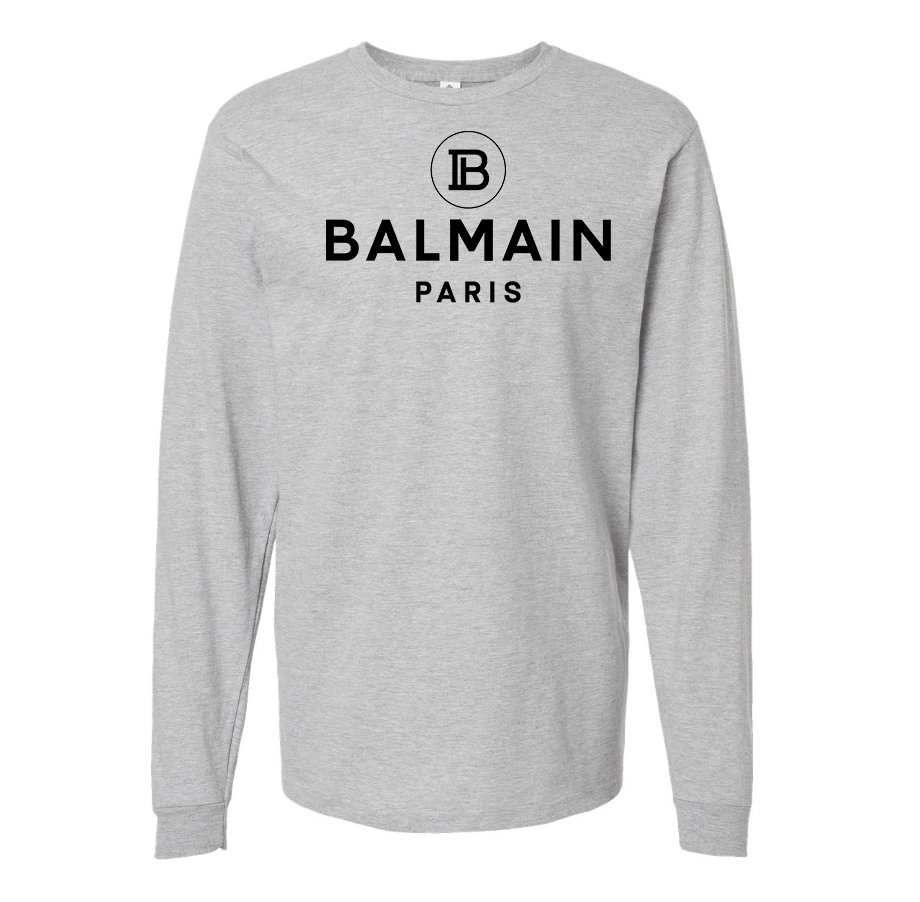 Men's Balmain Paris  Cotton Long Sleeve T-Shirt