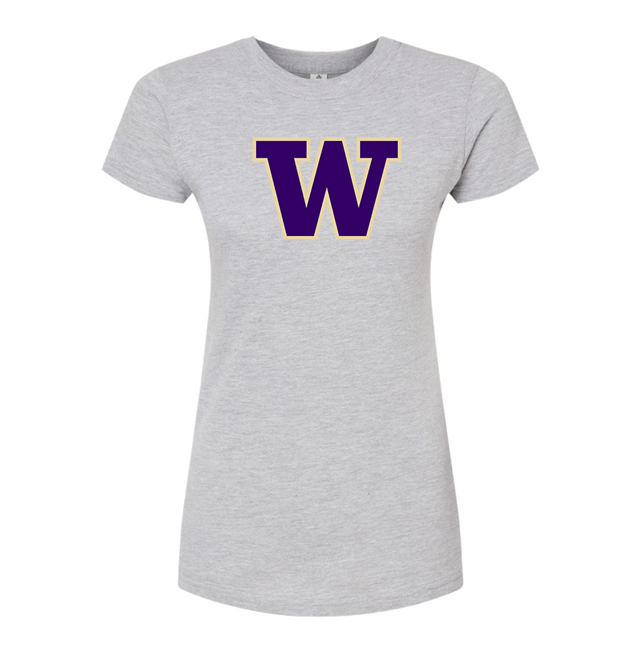 Women's Washington Huskies Round Neck T-Shirt