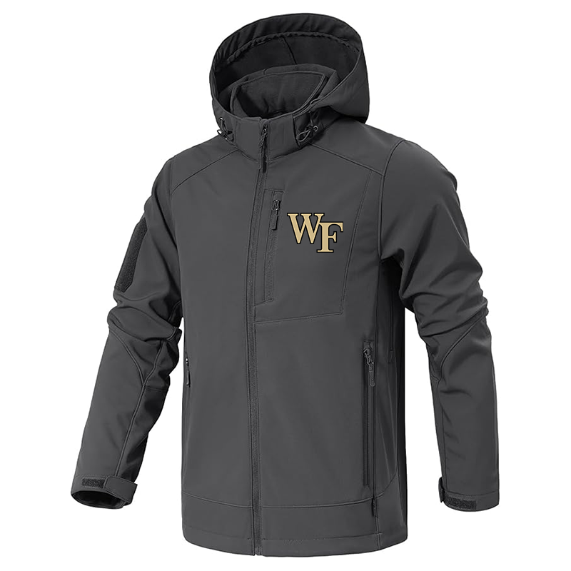 Men's Wake Forest Demon Deacons Jacket Waterproof Hooded Coats Tactical Soft Shell Jackets