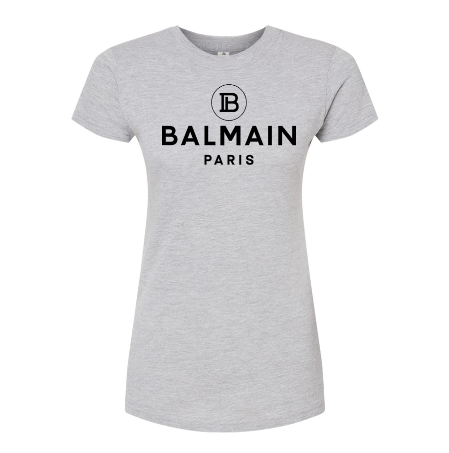 Women's Balmain Paris  Round Neck T-Shirt