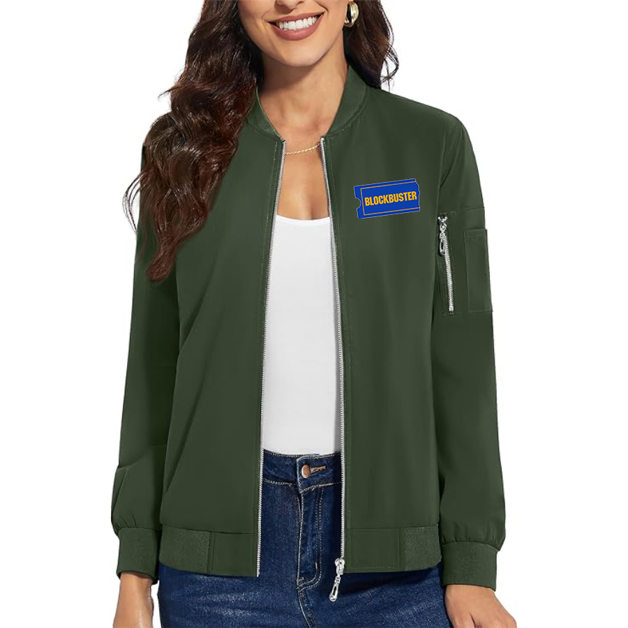 Women's Blockbuster  Premium Bomber Jacket with Polished Detailing and Functional Sleeve Pocket Modern Luxury Outerwear