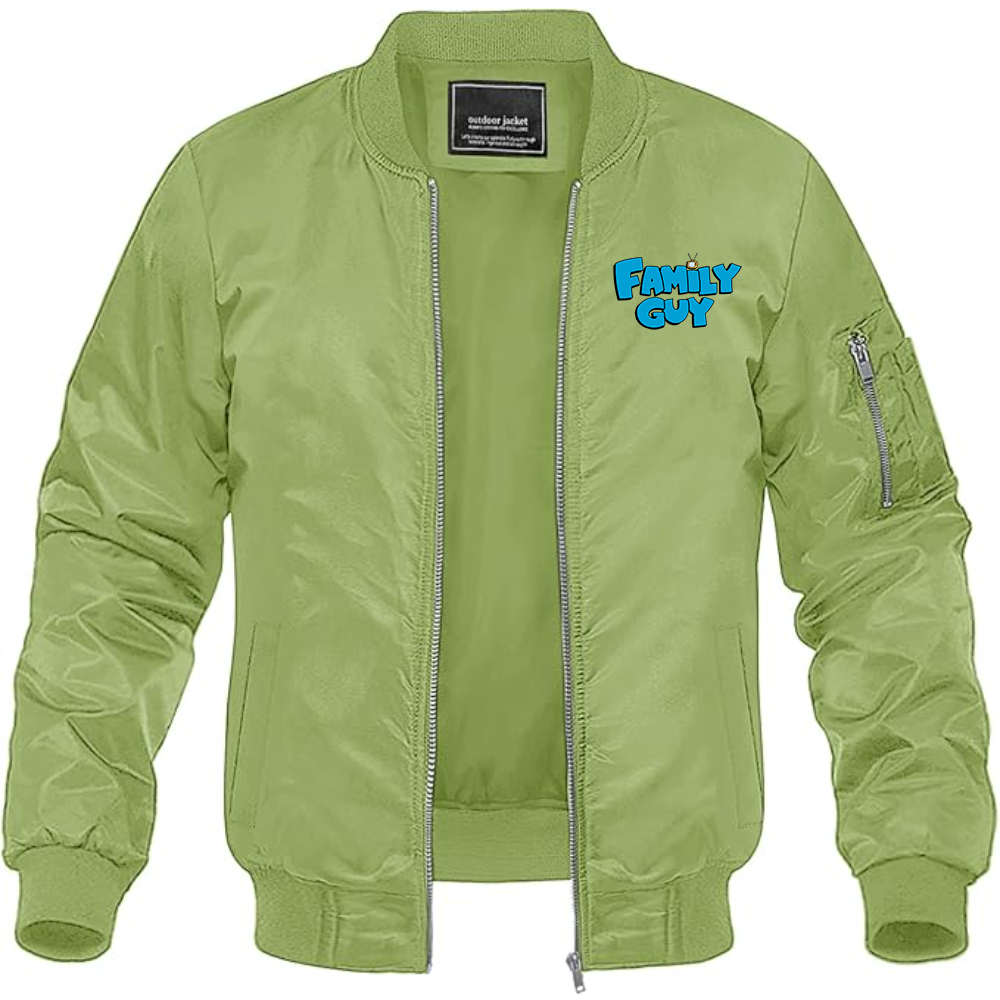 MAGNIVIT Men's Family Guy Lightweight Bomber Jacket Windbreaker Casual Fall Spring Outdoor Coat