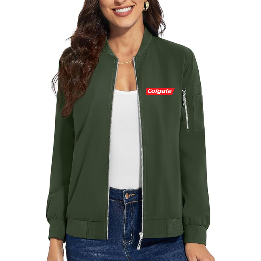 Women's Colgate Premium Bomber Jacket with Polished Detailing and Functional Sleeve Pocket Modern Luxury Outerwear