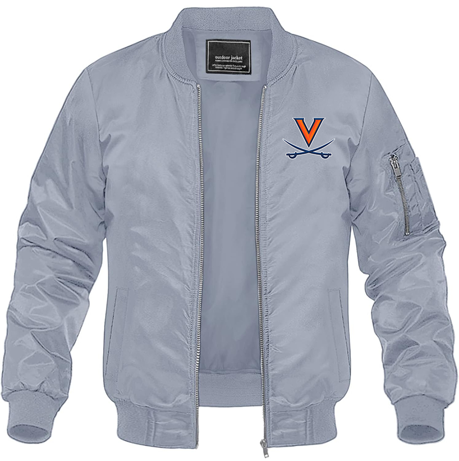 Men's Virginia Cavaliers Lightweight Bomber Jacket Windbreaker Softshell Varsity Jacket Coat