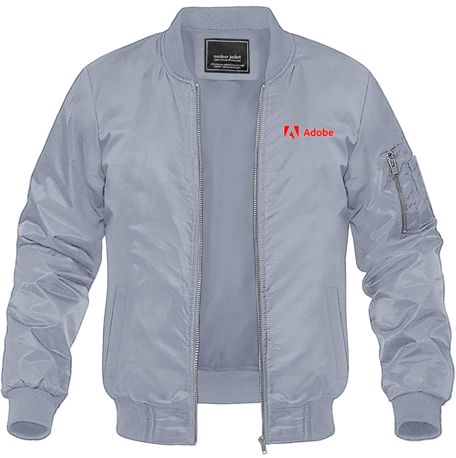 Men's Adobe Corporate Lightweight Bomber Jacket Windbreaker Softshell Varsity Jacket Coat