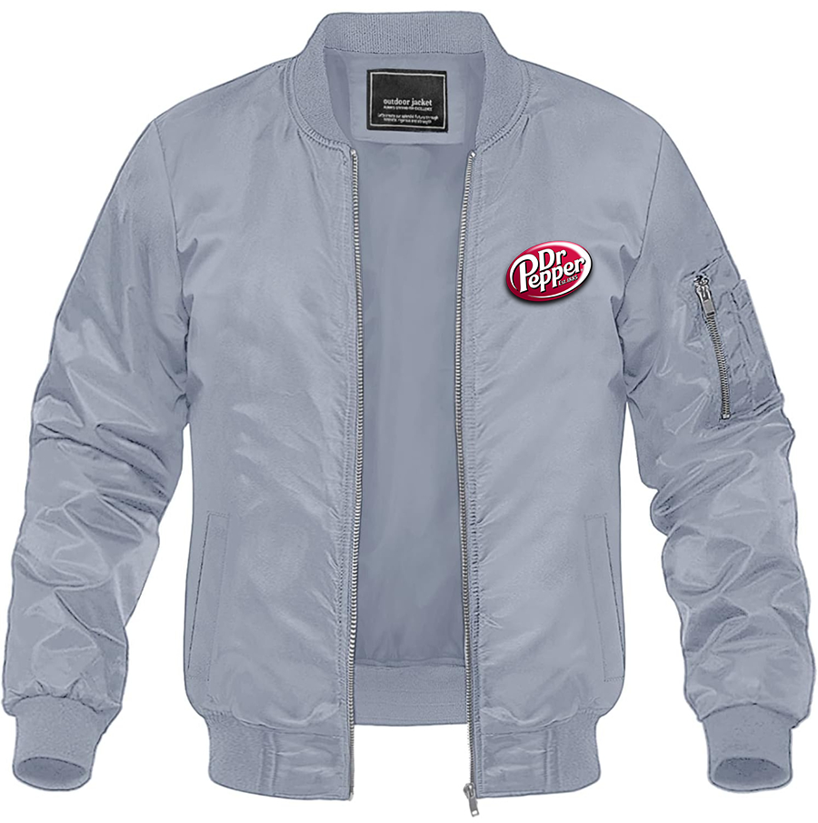 Men's Dr.Pepper Lightweight Bomber Jacket Windbreaker Softshell Varsity Jacket Coat