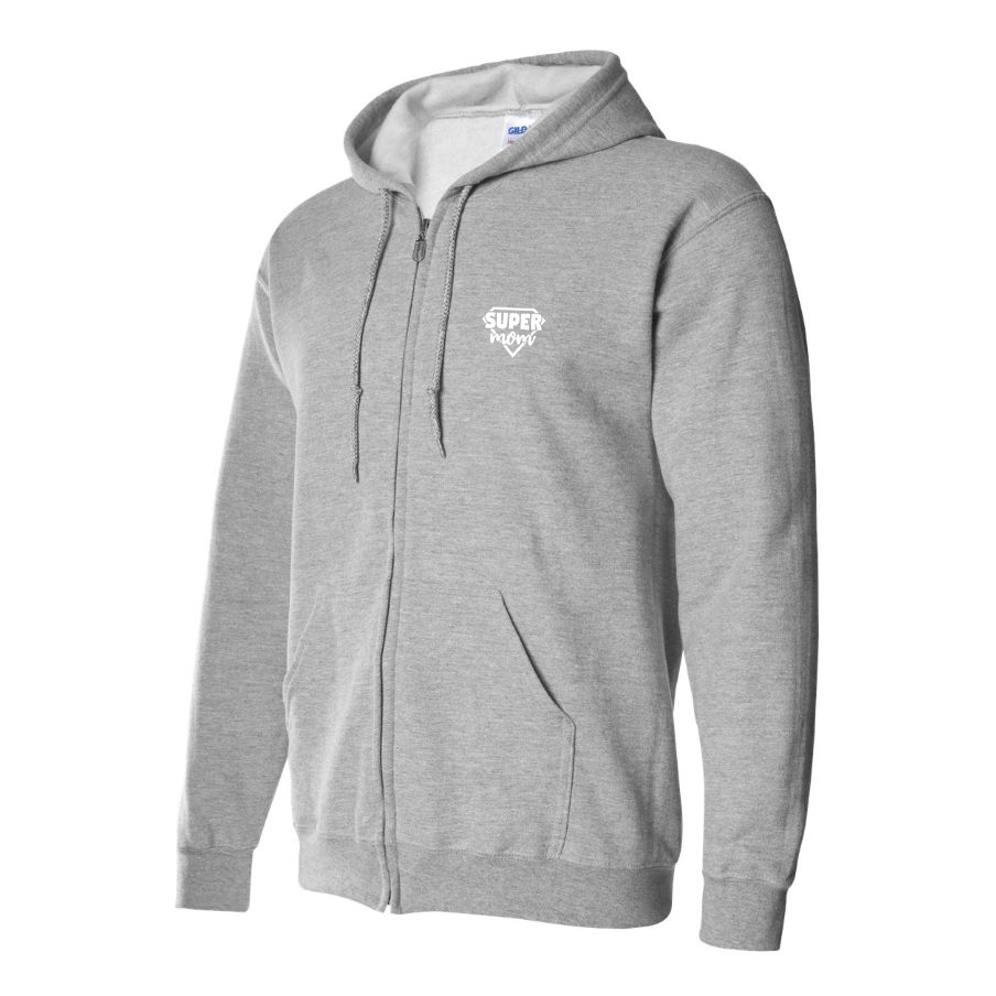 Men's  Super Mom Zipper Hoodie