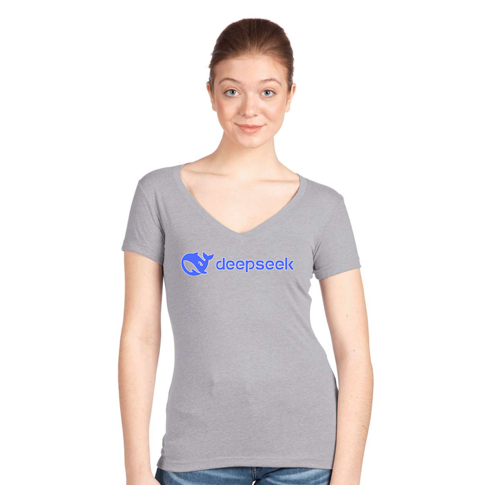 Women's DeepSeek Next Level Ideal V-Neck T-Shirt