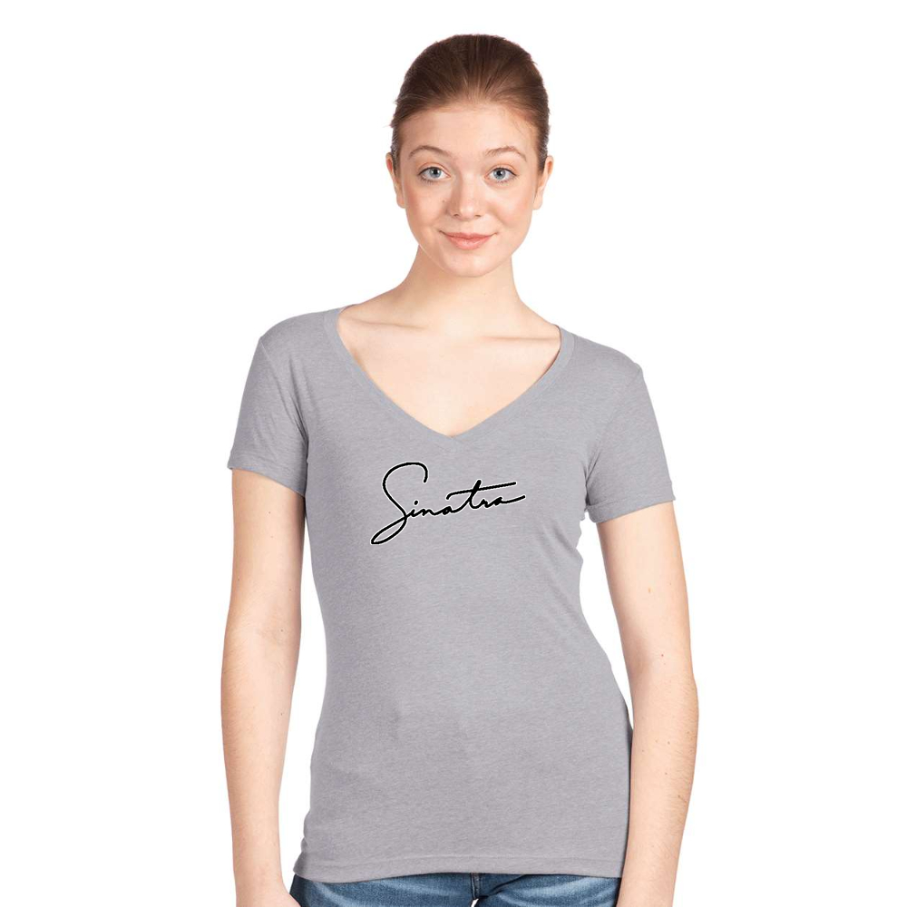 Women's Frank Sinatra Next Level Ideal V-Neck T-Shirt