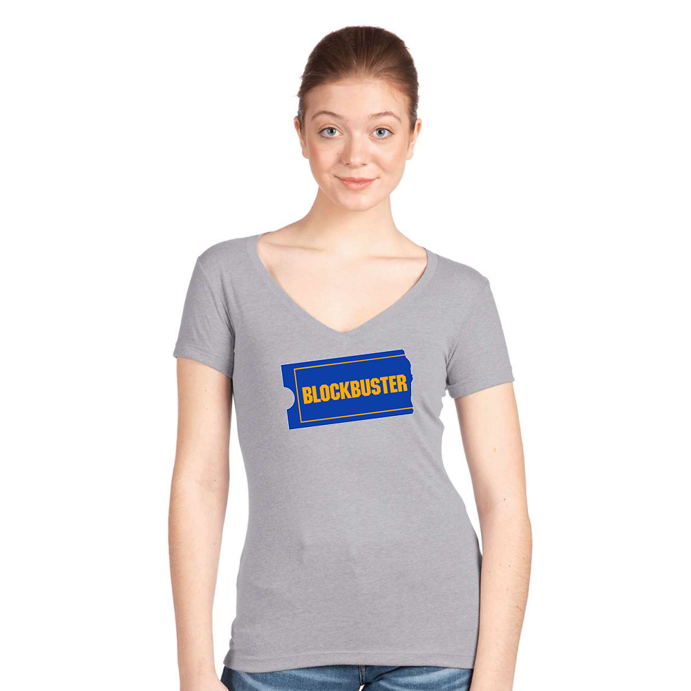 Women's Blockbuster  Next Level Ideal V-Neck T-Shirt