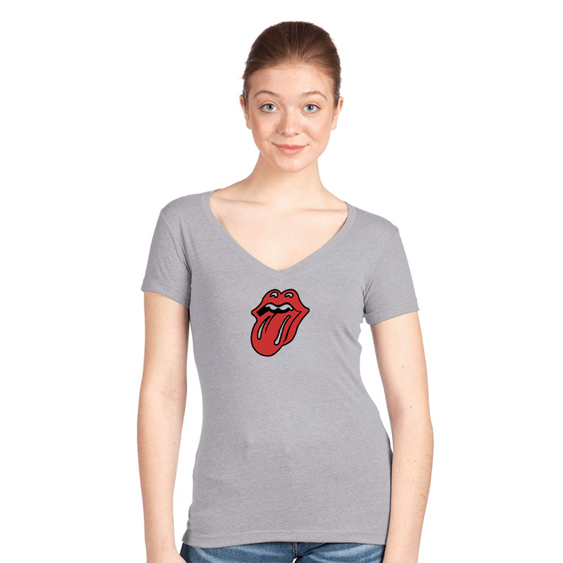 Women's  Rolling Stones Next Level Ideal V-Neck T-Shirt