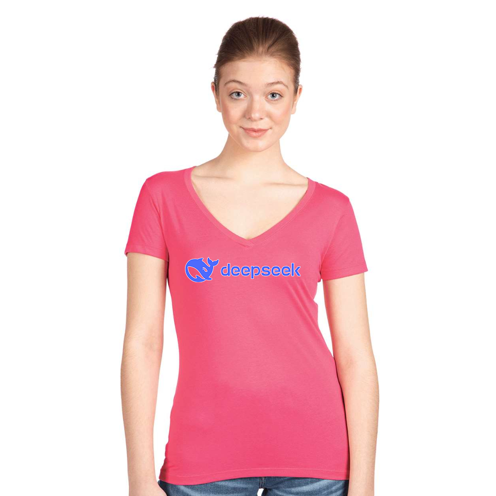 Women's DeepSeek Next Level Ideal V-Neck T-Shirt