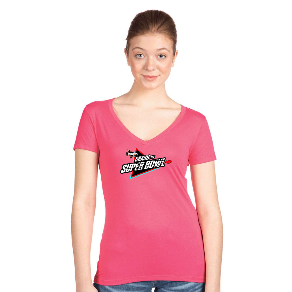 Women's Crash the Super Bowl  Next Level Ideal V-Neck T-Shirt