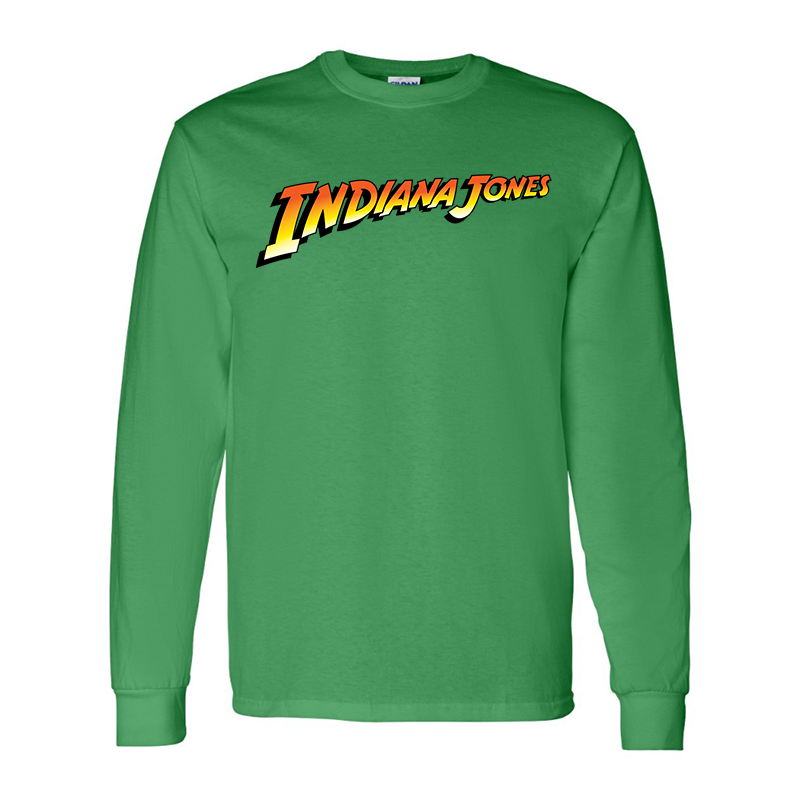 Men's Indiana Jones  Gildan Heavy Cotton Long Sleeve T-Shirt