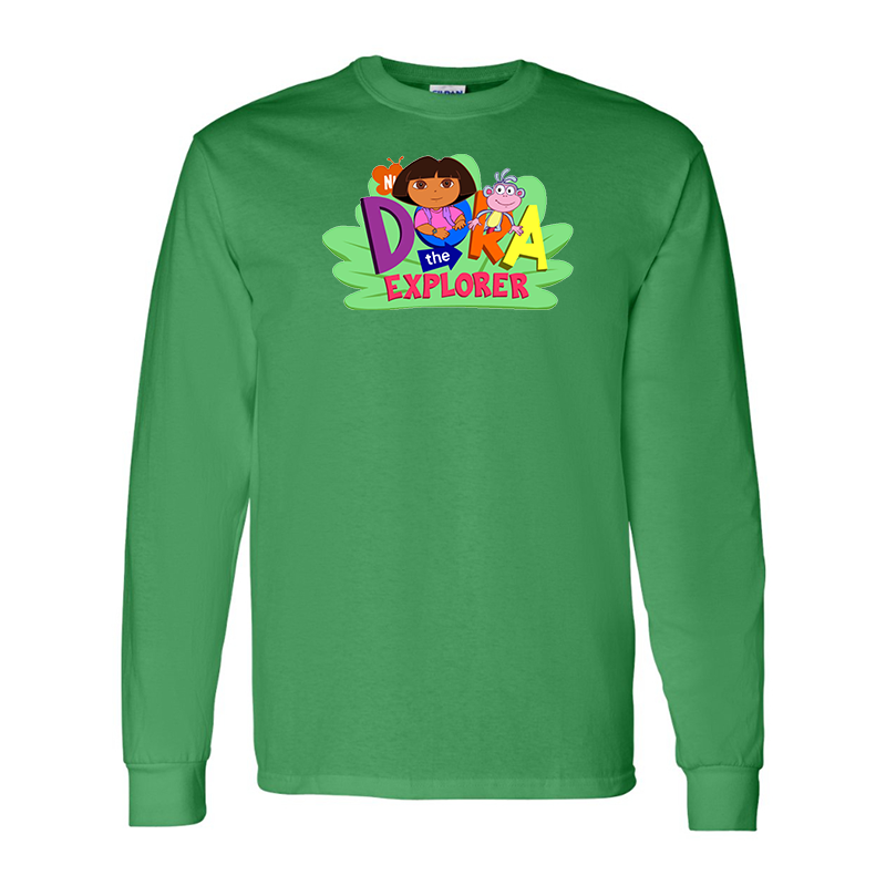 Men's Dora the Explorer Gildan Heavy Cotton Long Sleeve T-Shirt