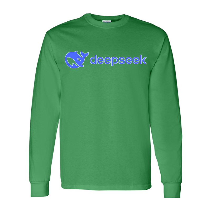 Men's DeepSeek Gildan Heavy Cotton Long Sleeve T-Shirt