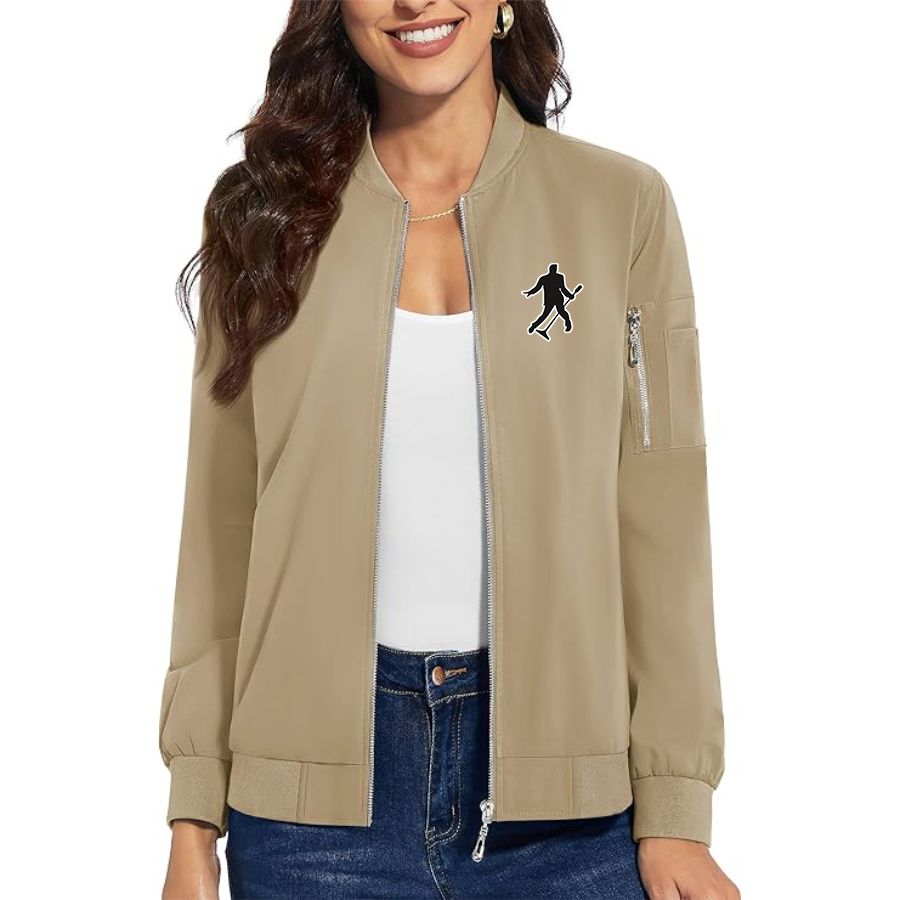 Women's Elvis Presley Premium Bomber Jacket with Polished Detailing and Functional Sleeve Pocket Modern Luxury Outerwear