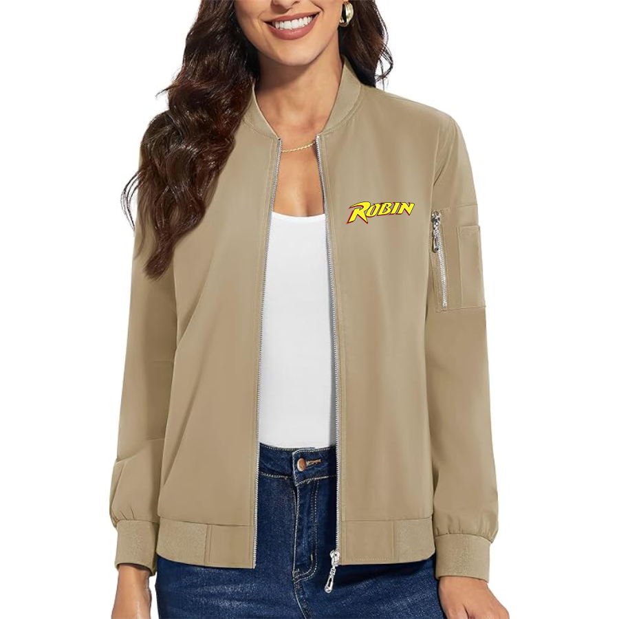 Women's Robin  Premium Bomber Jacket with Polished Detailing and Functional Sleeve Pocket Modern Luxury Outerwear