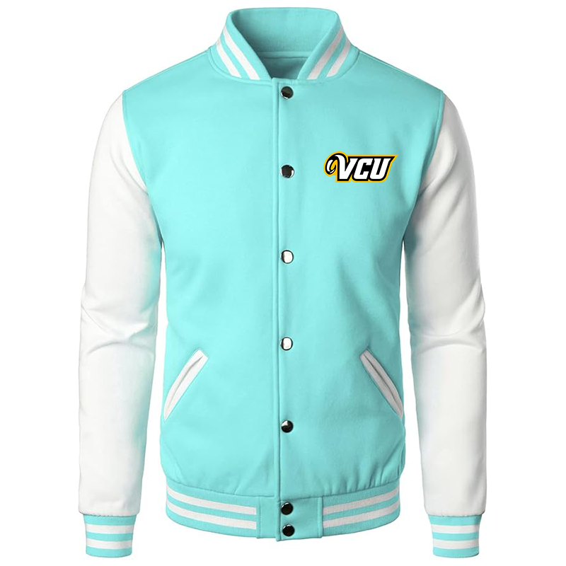 Men’s Virginia Commonwealth Rams Varsity Baseball Jacket Cotton Blend Letterman Jackets