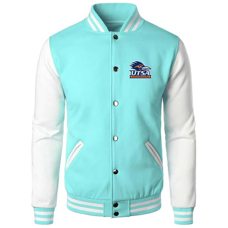 Men’s Texas SA Roadrunners Varsity Baseball Jacket Cotton Blend Letterman Jackets