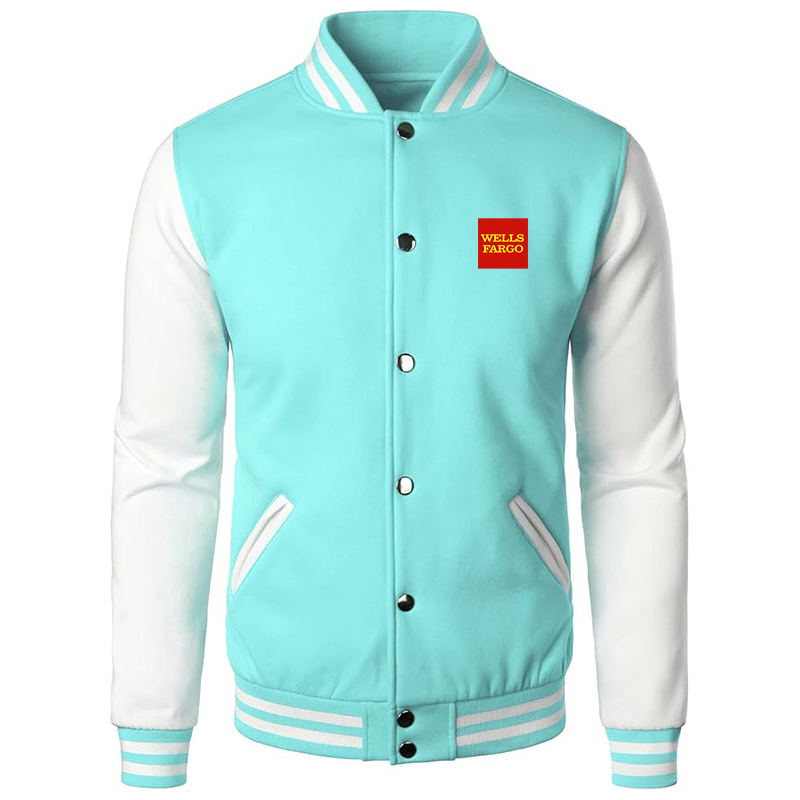 Men’s Wells Fargo Varsity Baseball Jacket Cotton Blend Letterman Jackets