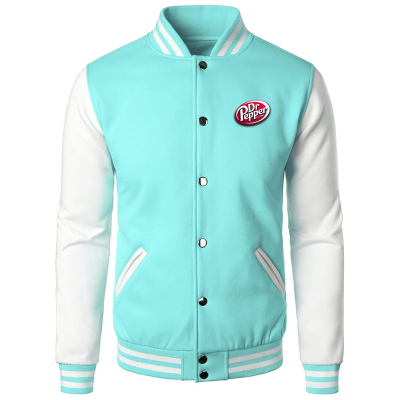 Men’s Dr.Pepper Varsity Baseball Jacket Cotton Blend Letterman Jackets