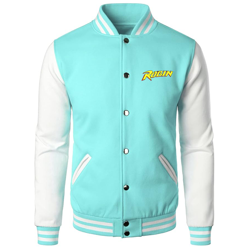 Men’s Robin Varsity Baseball Jacket Cotton Blend Letterman Jackets