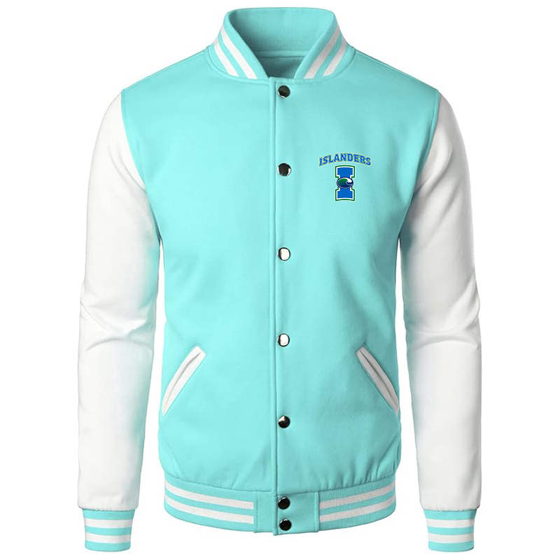 Men’s Texas AM CC Islanders  Varsity Baseball Jacket Cotton Blend Letterman Jackets