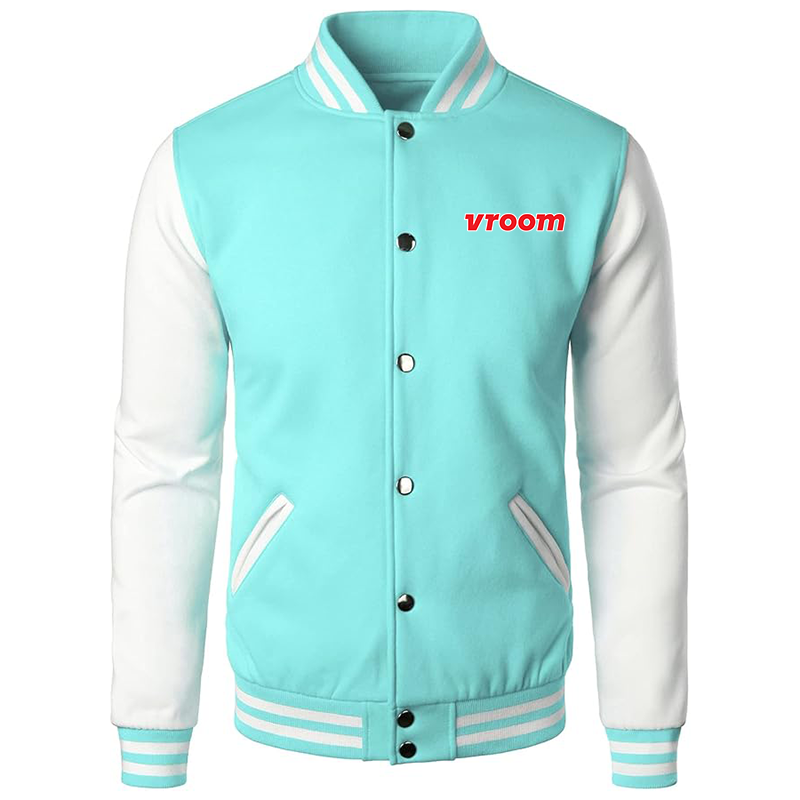 Men’s Vroom Varsity Baseball Jacket Cotton Blend Letterman Jackets