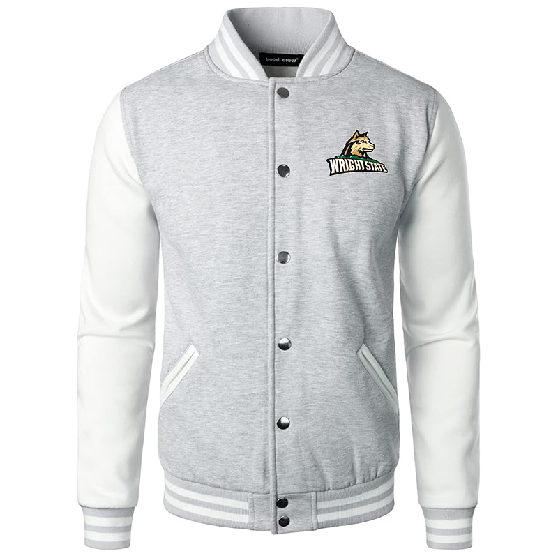 Men’s Wright State Raiders Varsity Baseball Jacket Cotton Blend Letterman Jackets