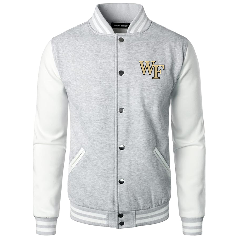 Men’s Wake Forest Demon Deacons Varsity Baseball Jacket Cotton Blend Letterman Jackets