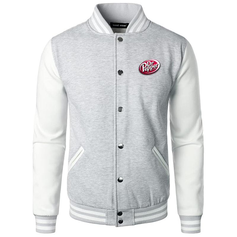 Men’s Dr.Pepper Varsity Baseball Jacket Cotton Blend Letterman Jackets