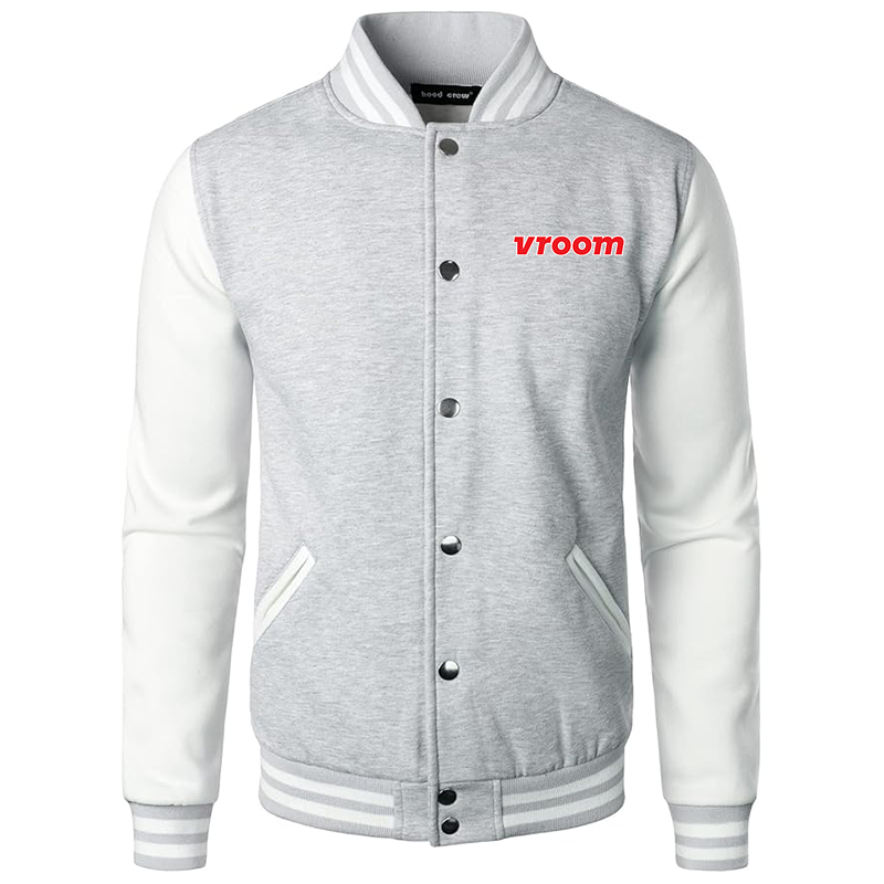 Men’s Vroom Varsity Baseball Jacket Cotton Blend Letterman Jackets