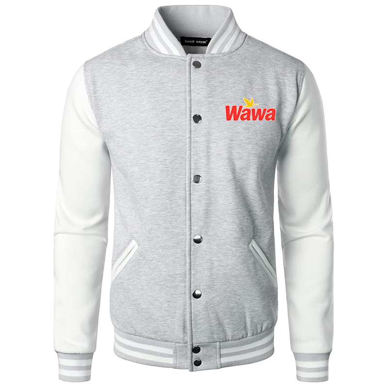 Men’s Wawa Gas Station Varsity Baseball Jacket Cotton Blend Letterman Jackets