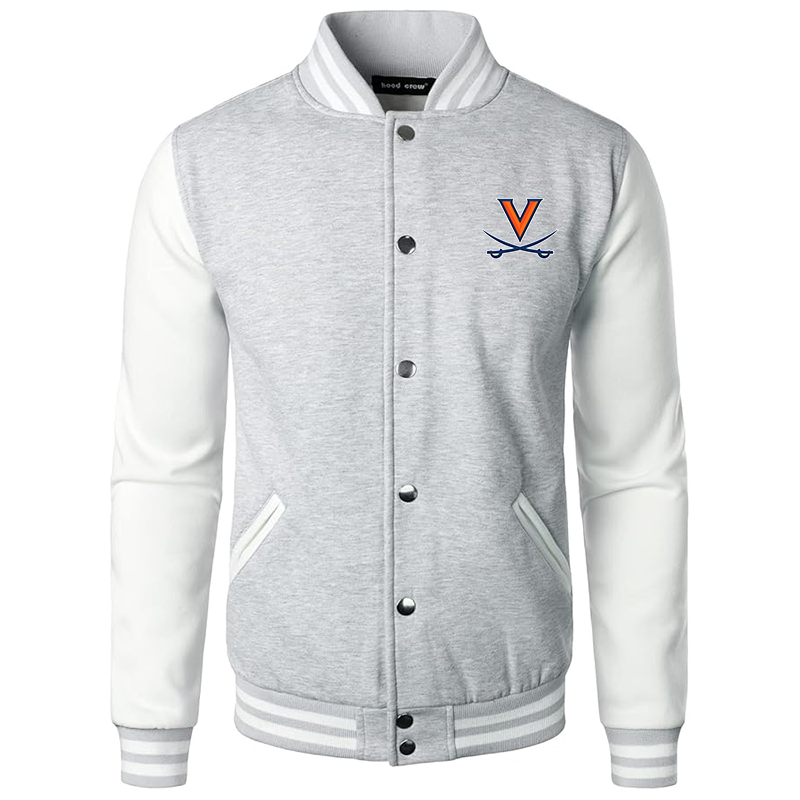 Men’s Virginia Cavaliers Varsity Baseball Jacket Cotton Blend Letterman Jackets