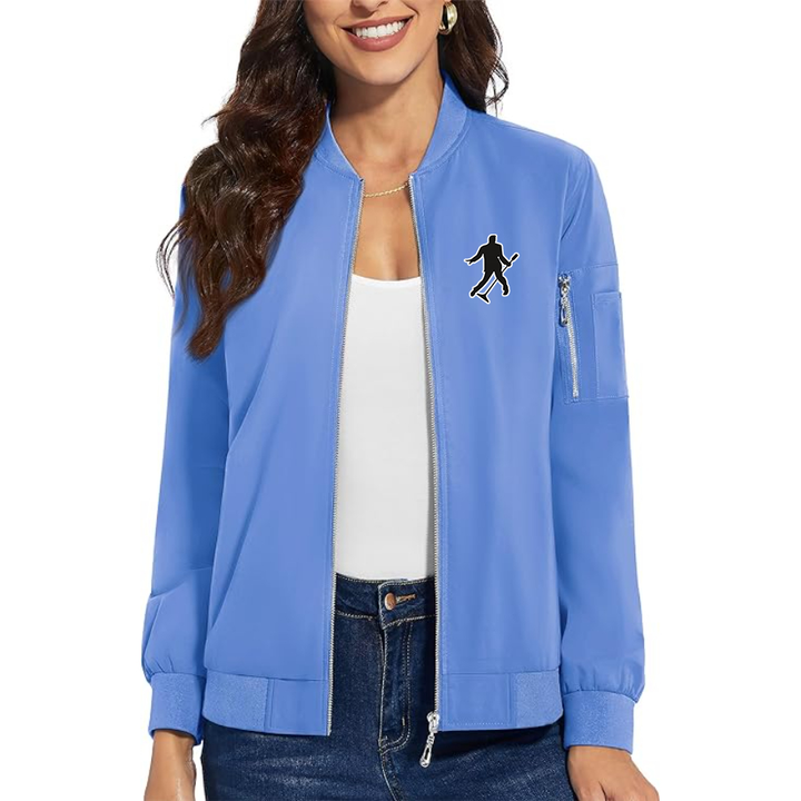 Women's Elvis Presley Premium Bomber Jacket with Polished Detailing and Functional Sleeve Pocket Modern Luxury Outerwear