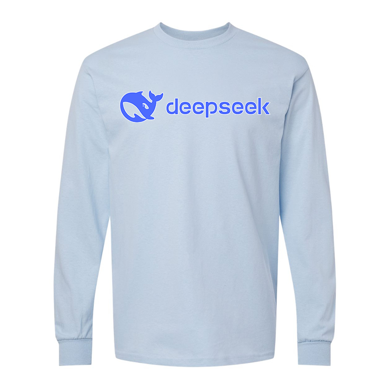 Men's DeepSeek Gildan Heavy Cotton Long Sleeve T-Shirt