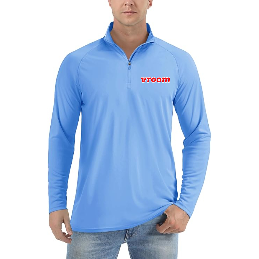 Men's Vroom Lightweight Quarter-Zip Athletic Shirt Long Sleeve Performance Wear