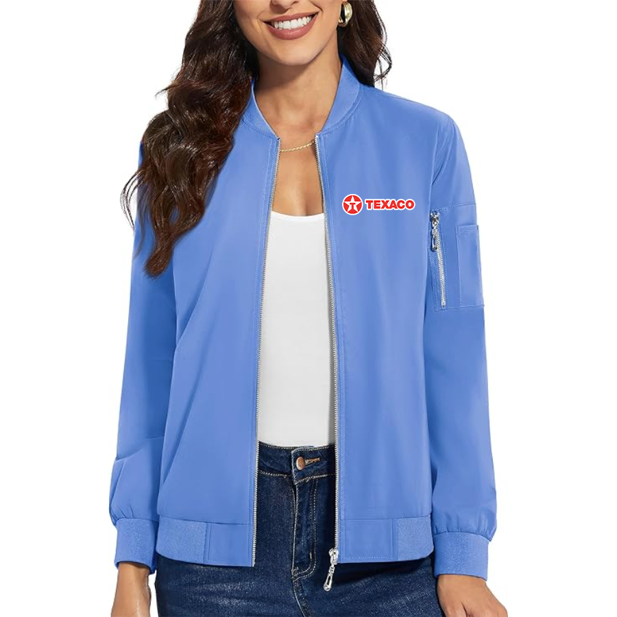 Women's Texaco Premium Bomber Jacket with Polished Detailing and Functional Sleeve Pocket Modern Luxury Outerwear