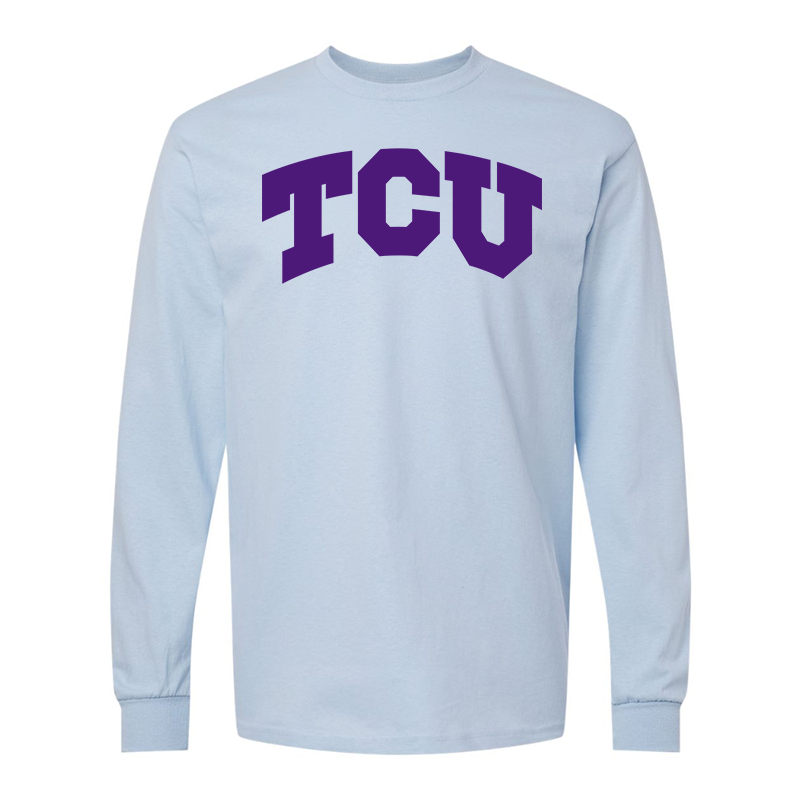 Men's TCU Horned Frogs Gildan Heavy Cotton Long Sleeve T-Shirt