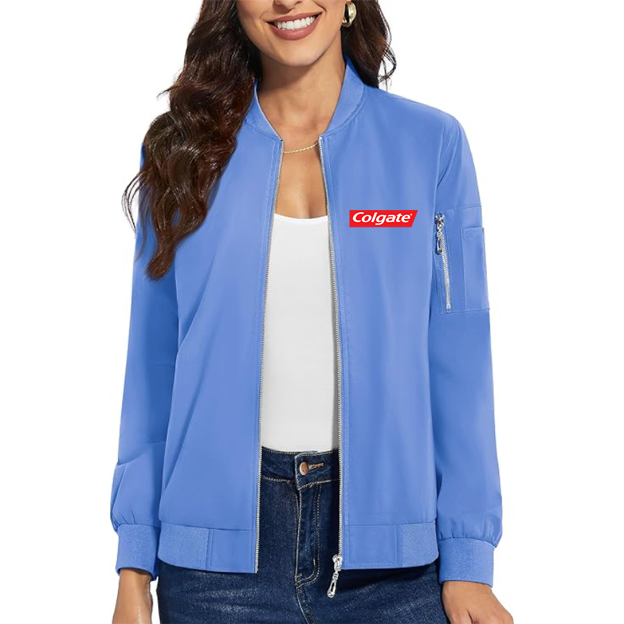 Women's Colgate Premium Bomber Jacket with Polished Detailing and Functional Sleeve Pocket Modern Luxury Outerwear