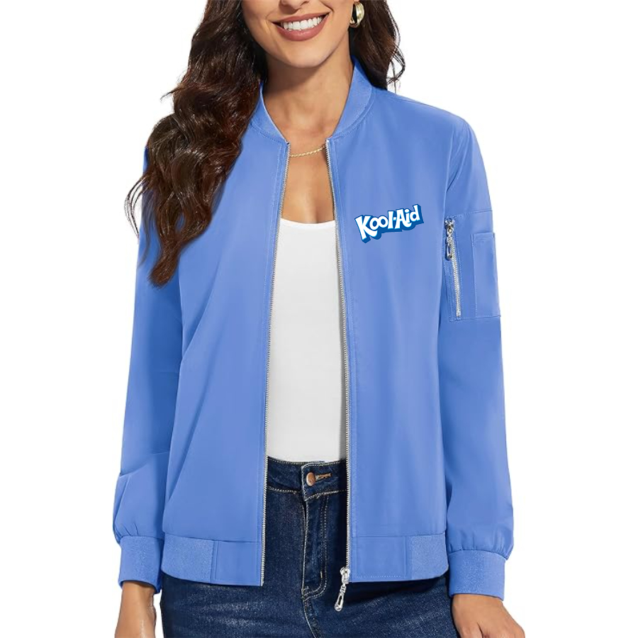 Women's Kool-Aid   Premium Bomber Jacket with Polished Detailing and Functional Sleeve Pocket Modern Luxury Outerwear