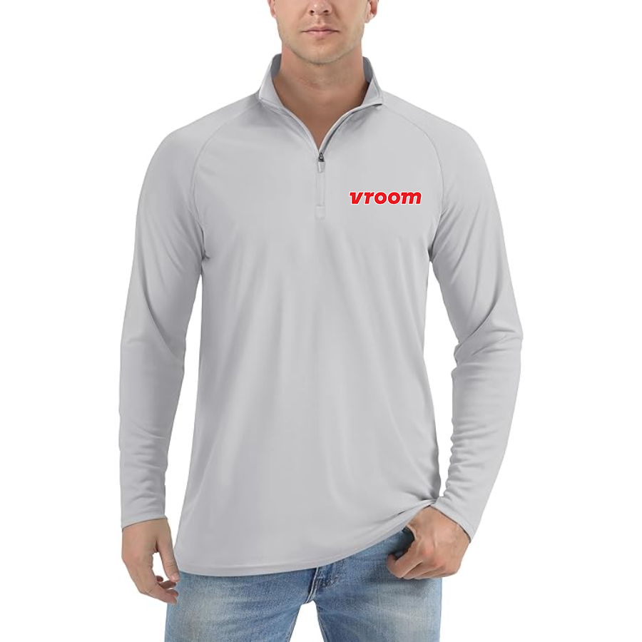 Men's Vroom Lightweight Quarter-Zip Athletic Shirt Long Sleeve Performance Wear