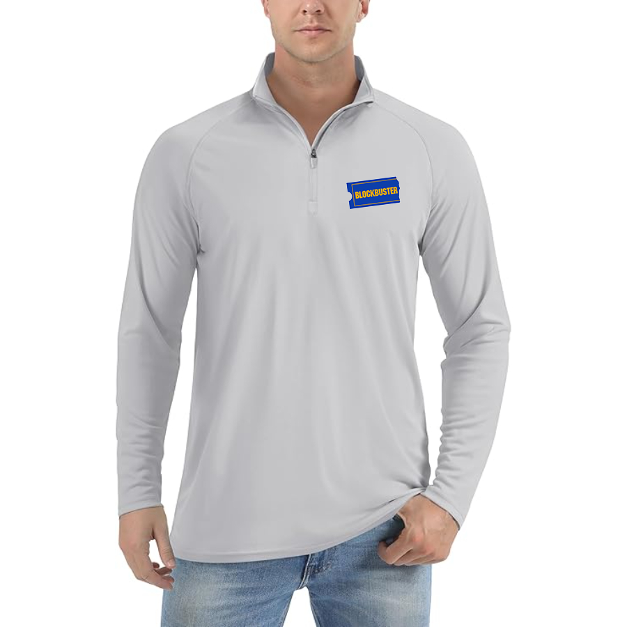 Men's Blockbuster  Lightweight Quarter-Zip Athletic Shirt Long Sleeve Performance Wear