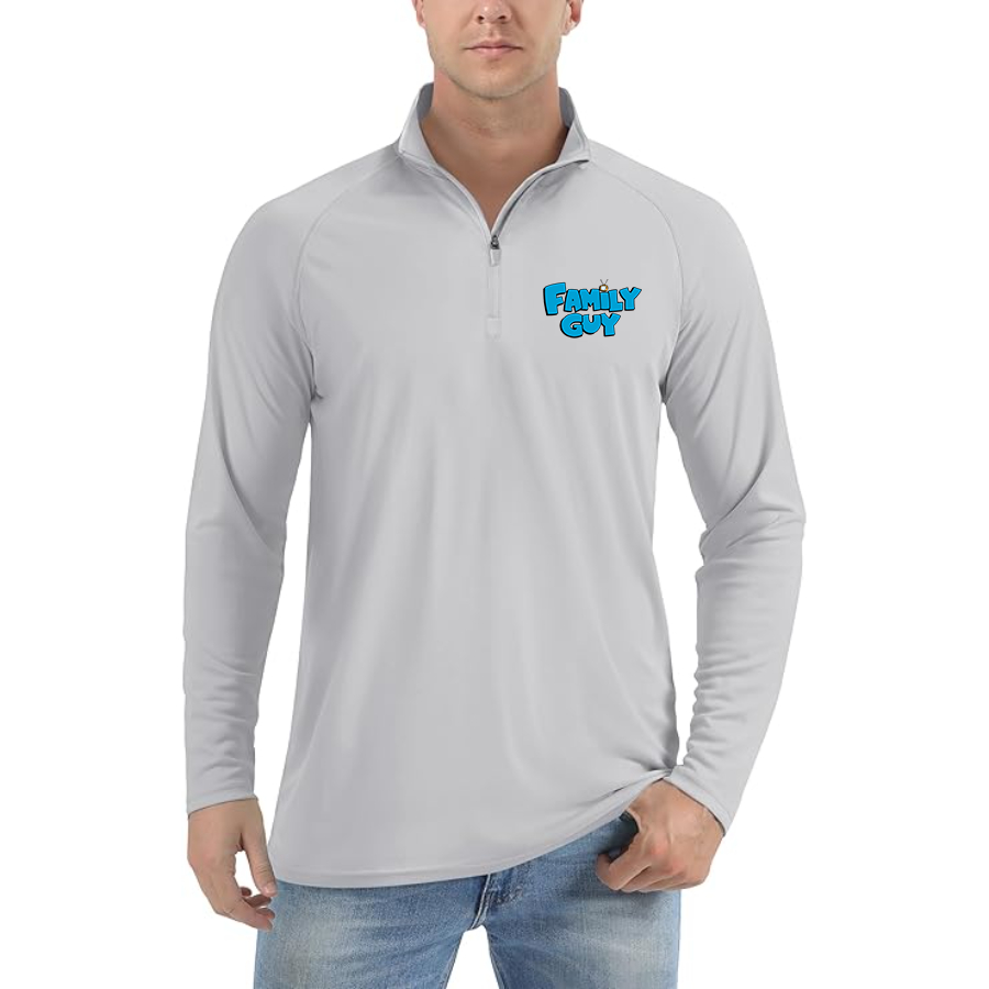 Men's Family Guy Lightweight Quarter-Zip Athletic Shirt Long Sleeve Performance Wear