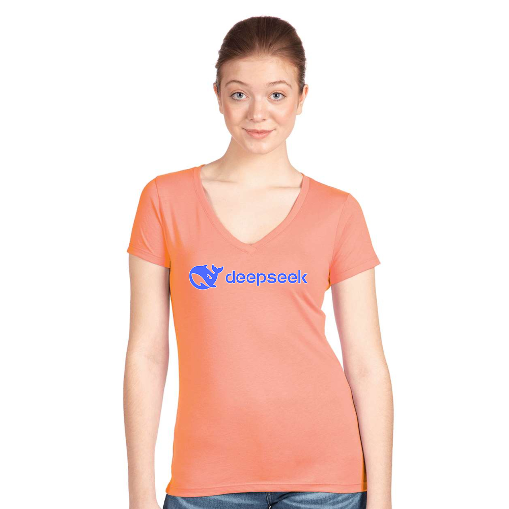 Women's DeepSeek Next Level Ideal V-Neck T-Shirt