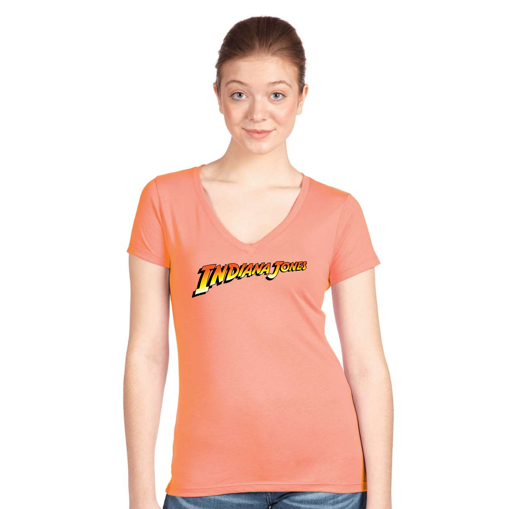 Women's Indiana Jones   Next Level Ideal V-Neck T-Shirt