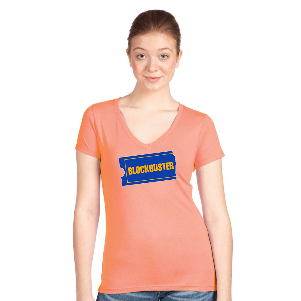 Women's Blockbuster  Next Level Ideal V-Neck T-Shirt