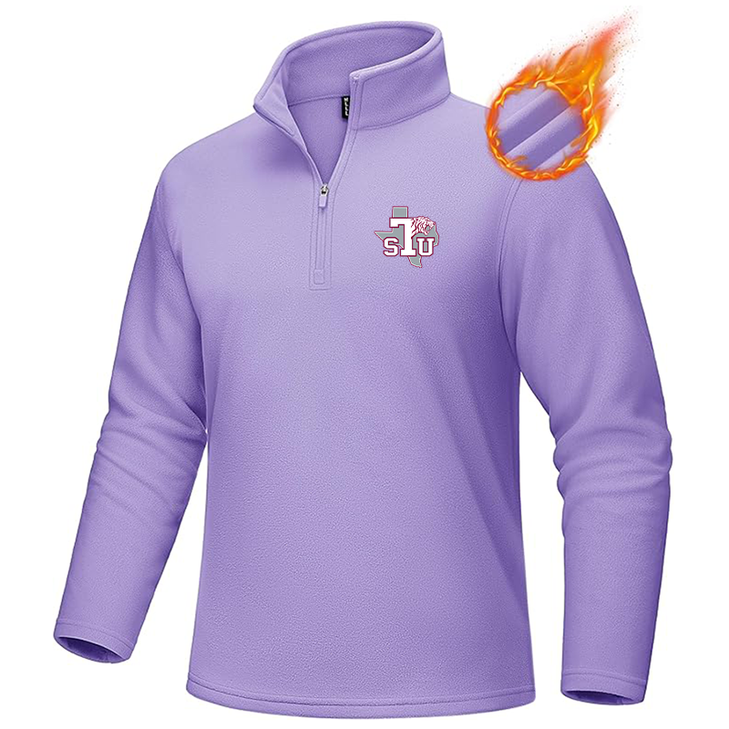 Men's Texas Southern Tigers MAGCOMSEN  Quarter-Zip Pullover Polar Fleece Sweatshirt Stand Collar Long Sleeve Shirt for Men Thermal Winter Fall